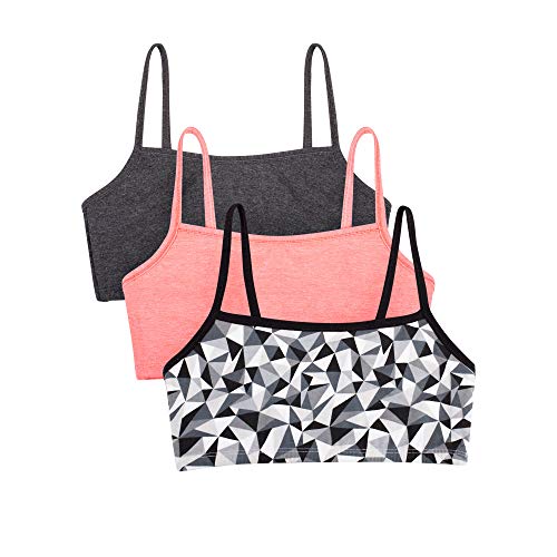 Fruit of the Loom womens Spaghetti strap Pullover Sports Bra, 3-Pack