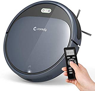 Coredy Robot Vacuum Cleaner, 1400Pa Super-Strong Suction, Ultra Slim, Automatic Self-Charging Robotic Vacuum for Cleaning Hardwood Floors, Medium-Pile Carpets, Filter for Pet, Easy Schedule Cleaning