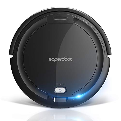 Robotic Vacuum Cleaner,Experobot K5AV Mini Robot Vacuum Cleaner,1500mAh Li-ion Battery,Auto Robotic Vacuum Cleaner, Ideal for Hardwood Floor & Low Pile Carpet, Robotic Cleaner Pet Hair (Black)