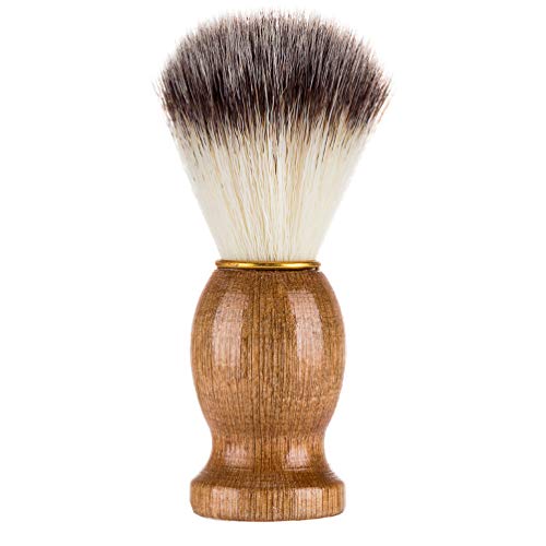 Wooden Handle Shaving Brush Handmade Hair Salon Tool for Men Personal and Professional Shaving (1 Pcs)