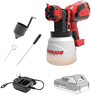 Sun Joe 24V-PS1 24-Volt Amp Cordless HVLP Handheld Paint Sprayer, Kit (w/4.0-Ah Battery + Quick Charger)