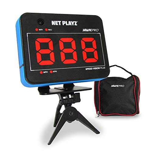 NETPLAYZ Speed Radar/Video-Record Sensor - Sports Gifts, Equipment & Gear (Baseball Pitching, Soccer Football Shooting, Golf Bat Swing) Radar Guns, Speed Tracker, NIS171132020, Blue