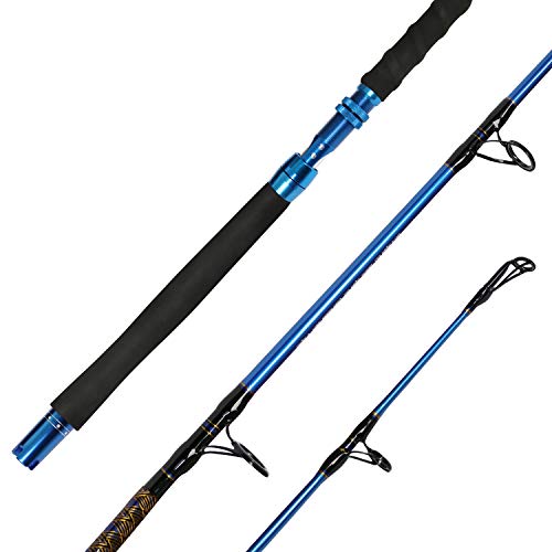 Fiblink Saltwater Graphite Jig Jigging Spinning Fishing Rod Deep Sea Jig Pole (6-Feet, Medium Heavy, 50-80lbs)