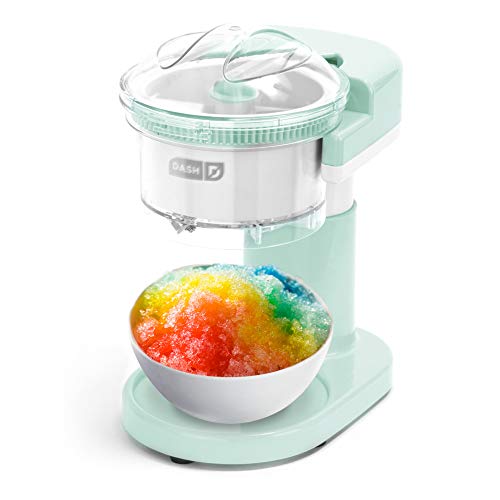 Dash DSIM100GBAQ02 Shaved Ice Maker + Slushie Machine with Stainless Steel Blades for Snow Cone, Margarita + Frozen Cocktails, Organic, Sugar Free, Flavored Healthy Snacks for Kids & Adults, Aqua