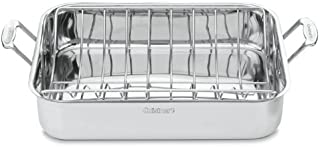 Cuisinart Chef's Classic Stainless 16-Inch Rectangular Roaster with Rack, Roaster Rack