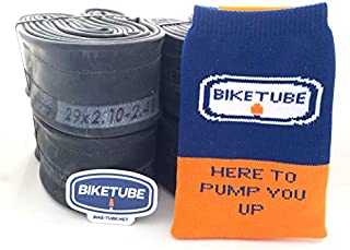 Biketube Brand Mountain Bike Inner Tubes - Super Value 4 Pack - Free TubeSock and Sticker - Select Your Size (26 x 2.1-2.4