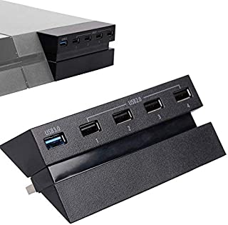 Linkstyle 5 Port HUB for PS4, USB 3.0 High Speed Charger Controller Splitter Expansion for Playstation 4 PS4 Console, Not for PS4 Slim, PS4 PRO