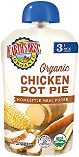 Earth's Best Organic Stage 3 Baby Food, Chicken Pot Pie, 3.5 Oz Pouch (Pack of 6)