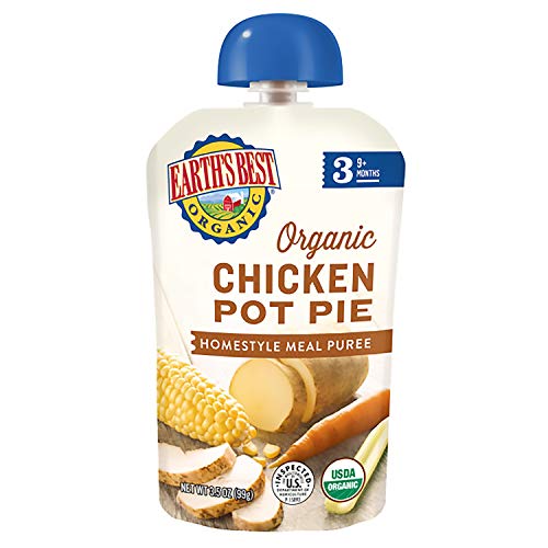 Earth's Best Organic Stage 3 Baby Food, Chicken Pot Pie, 3.5 Oz Pouch (Pack of 6)