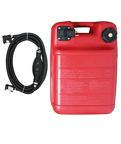 Portable Boat Fuel Tank 24L 6 Gallon Marine Outboard Motor Fuel Tank w/Connector