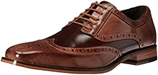 STACY ADAMS mens Tinsley - Wingtip Oxford, Tan/Brown, 10.5 US