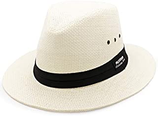 Panama Jack Natural Matte Toyo Safari Sun Hat with Black Band, 2 1/2