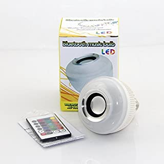 Bluetooth 3.0 Speaker with A2DP Music Playing Bulb Smart RGB + White Color Changing LED Bulb with 24keys Remote Control