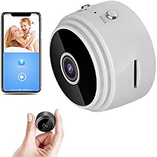 Mini Hidden Spy Camera WiFi Small Wireless Video Camera Full HD 1080P Night Vision Motion Sensor Monitor iPhone Android Video Detection Security Nanny Surveillance Cam