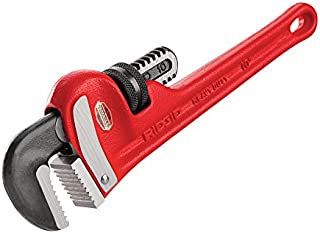 RIDGID 31010 Model 10 Heavy-Duty Straight Pipe Wrench, 10-inch Plumbing Wrench