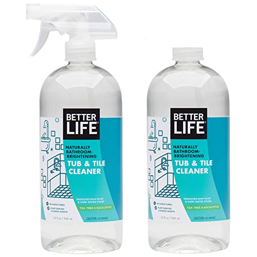 Better Life Natural Tub and Tile Cleaner, Tea Tree and Eucalyptus, 32 Fl Oz (Pack of 2)