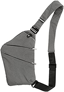 Lixada Sling Backpack Chest Bag Anti Theft Crossbody Shoulder Pack Bag for Men Women (gray)