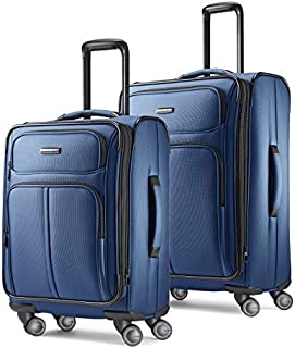 Samsonite Leverage LTE Softside Expandable Luggage with Spinner Wheels, Poseidon Blue, 2-Piece Set (20/25)