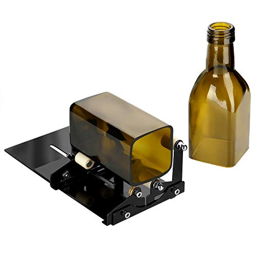 Glass Bottle Cutter, Fixm Square & Round Bottle Cutting Machine, Wine Bottles and Beer Bottles Cutter Tool with Accessories Tool KitUpgrade Version