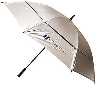 UV-Blocker Sun Golf Umbrella Large 62 Inch Automatic Open Golf Umbrella Extra Large Oversize Double Canopy Vented Umbrella Windproof Waterproof for Men and Women