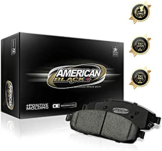 American Black ABD1322C Professional Ceramic Front Disc Brake Pad Set Compatible With Audi A4 / A4 Quattro / A5 / A5 Quattro / A6 & Others - OE Premium Quality - Perfect fit, QUIET & DUST FREE