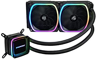 Enermax Aquafusion 240 Addressable RGB All-In-One CPU Liquid Cooler for Intel/AMD 1200/115X/2066 AM4 Ready- 2x ARGB PWM Fan (Black)