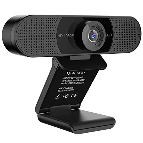 1080P Webcam with Microphone, C960 Web Camera, 2 Mics Streaming Webcam, 90°View Computer Camera, Plug and Play USB Webcam for Online Calling/Conferencing, Zoom/Skype/Facetime/YouTube, Laptop/Desktop