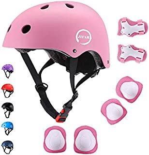 JIFAR Adjustable Helmet for Youth Kids Toddler Boys Girls,Protective Gear with Elbow Knee Wrist Pads for Multi-Sports Skateboarding Bike Riding Hiking Scooter Inline skatings Longboard Roller Skate