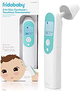 3-in-1 Ear, Forehead + Touchless Infrared Thermometer for Babies, Toddlers, Adults, and Bottle Temperatures by Frida Baby