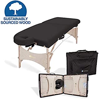 EARTHLITE Portable Massage Table HARMONY DX  Foldable Physiotherapy/Treatment/Stretching Table, Eco-Friendly Design, Hard Maple, Superior Comfort incl. Face Cradle & Carry Case (30