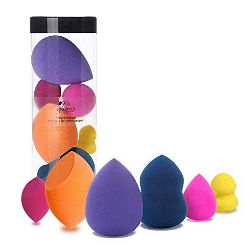 Miss Gorgeous Makeup Sponge Set Blender Beauty Foundation Blending Sponge - Multi-colored 6 Pieces