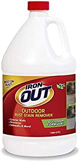 Iron OUT Liquid Rust Stain Remover, Pre-mixed, Quickly Removes Rust Stains from Concrete, Vinyl and Other Outdoor Surfaces, No Scrubbing, Safe to Use, 1 Gallon