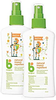 Babyganics Natural Bug Spray, 6oz Spray Bottle (Pack of 2), Packaging May Vary