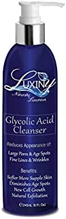 Glycolic Acid Face Wash Exfoliating Cleanser & Pore Minimizer for Women/Men, 8 oz Vegan Natural 10% AHA Facial & Acne Body Wash, Anti Aging, helps with Keratosis Pilaris Treatments