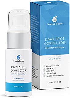 Terez & Honor Dark Spot Corrector, With 4-Butylresorcinol (safer and better than 2% Hydroquinone), For Face, Body, Bikini Area - Also With Kojic Acid, Sodium Hyaluronate, etc, 30ml