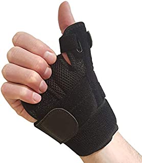 Thumb Brace with Wrist Support  Thumb Splint for Carpal Tunnel, Arthritis or Tendonitis Pain Relief. Thumb Stabilizer Fits Left or Right Hand. Thumb Spica Splint Immobilizer for Men or Womens Hands