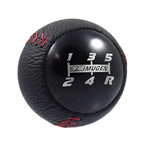 MUGEN LEATHER Black 5 Speed Shift Knob for Honda CRZ CIVIC ACCORD S2000 FA5 FD2 FG2 SI