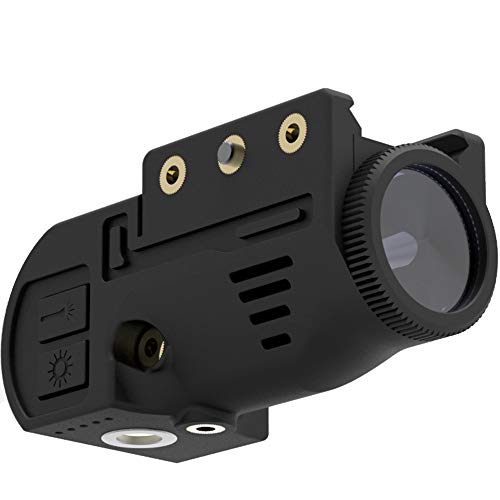 Laspur Tactical Sub Compact Picatinny Rail Mount Green Dot Laser Sight with Flashlight Light Integrated Combo, Built-in USB Magnetic Touch Rechargeable Battery Accessory