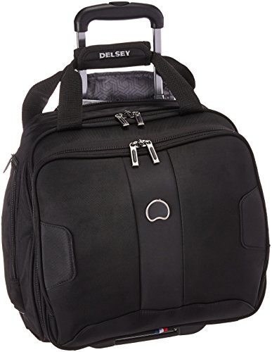 DELSEY Paris Sky Max 2.0 Softside Luggage Carry-on Under-Seater, 2 Wheels, Black, 15 Inch