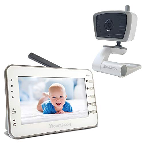 MoonyBaby Trust 30 Baby Monitor, Single Camera with 4.3 Inches Large Screen, Power Saving/Voice Activation, Auto Night Vision, 2-Way Talk-Back and Long Battery Life