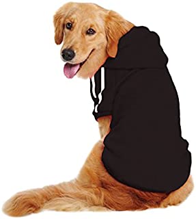 LESYPET Dog Sweater Hoodie for Large Dog, Dog Hoodie Sport Coat, 4XL, Black