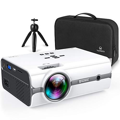 VANKYO Leisure 410 [Mini Tripod Included] Outdoor Projector with 1080P Supported, Portable Projector Compatiable with iOS/Android Connection, TV Stick, HDMI, PS5, VGA, USB for Home Entertainment