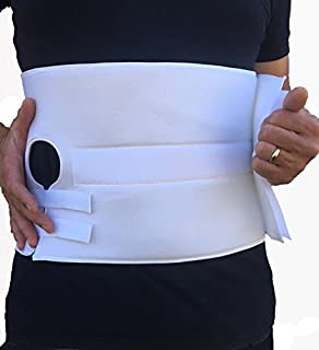 Alpha Medical Stoma Support Ostomy Hernia Belt for Colostomy Bag Abdominal Binder with Stoma Opening. L0625 (Medium Length ; 8