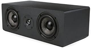 Micca MB42X-C Center Channel Speaker with Dual 4-Inch Carbon Fiber Woofer and Silk Dome Tweeter (Black, Each)