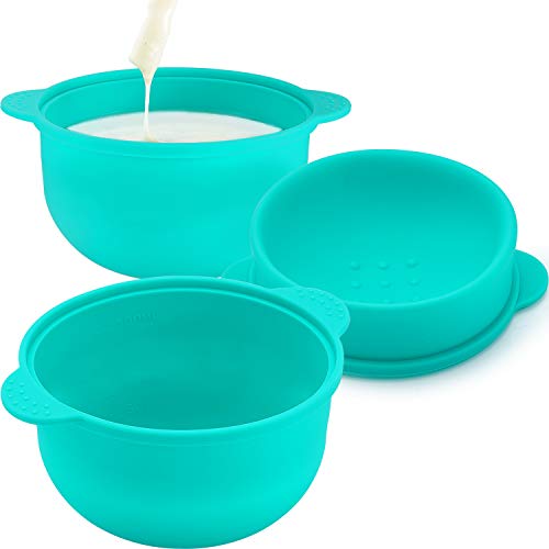 3 Pieces Replacement Wax Pot, Wax Warmer Replacement Pot Removable Silicone Pot Hair Removal Waxing Bowl for Home Use Wax Machine Accessory, 500 cc,14 oz