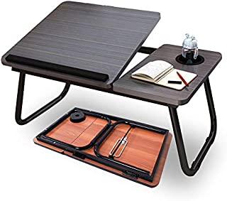 Highger Lap Desk - Fits up to 17 inches Laptop Desk for Bed and Sofa,Portable Bed Trays for Eating Writing Reading Notebook Holder & Stand ,Adjustable & Foldable