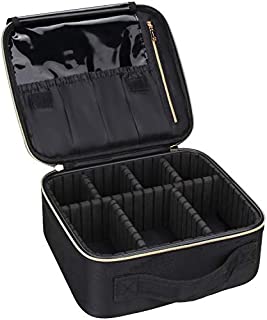 Travel Makeup Case,Chomeiu- Professional Cosmetic Makeup Bag Organizer,Accessories Case, Tools case (Black-M) (Black)