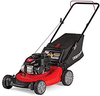 Craftsman M105 140cc Gas Powered Push 21-Inch 3-in-1 Lawn Mower with Bagger, 1-in, Liberty Red