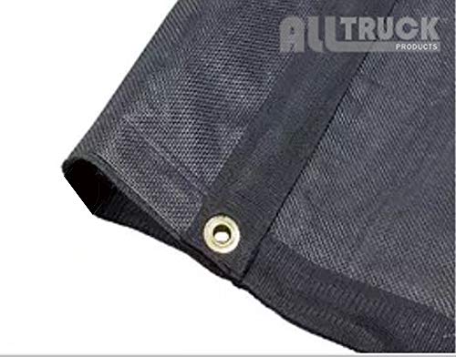 ATP Black Mesh Dump Truck Dump Trailer Tarp Reinforced 6 pocket Double Stitched 2 Webbing Brass Grommets every 24 fits manual & electric systems