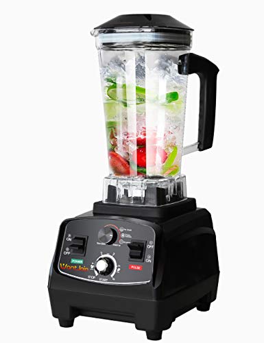 WantJoin Professional Blender, Countertop Blender ,Kitchen Blender Food Mixer 2200W, High Power Home and Commercial Blender with High Speed, Built-in Timer, Smoothie Maker 2200ml for Crushing Ice, Frozen Dessert, Soup,fish (Rubber)